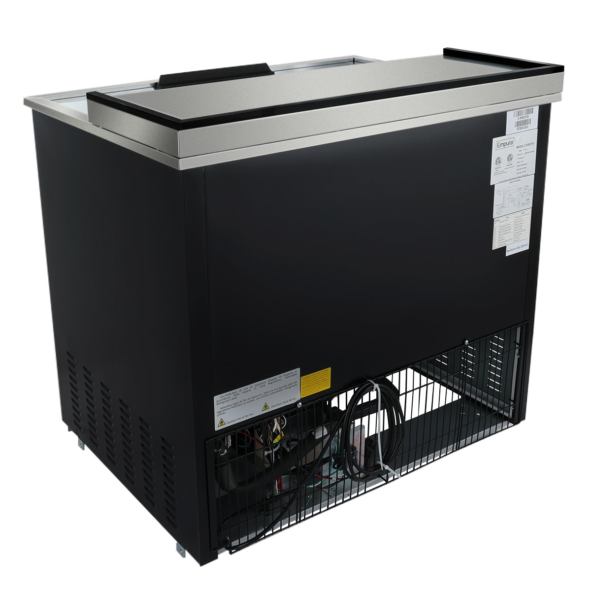 Empura Refrigeration E-KBGF36 Glass Froster 36 13/16"W X 27 1/16"D X 34 7/8"H 2 Shelves And Bottom Rack Standard