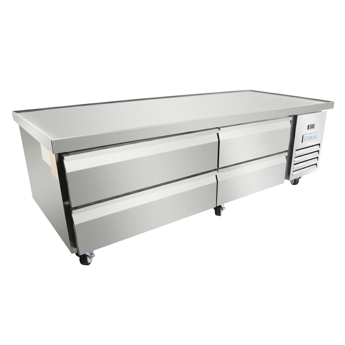Empura Refrigeration E-KCBRC72 Refrigerated Equipment Stand 74"W X 31.9"D X 26.8"H 11.4 Cu. Ft. Capacity