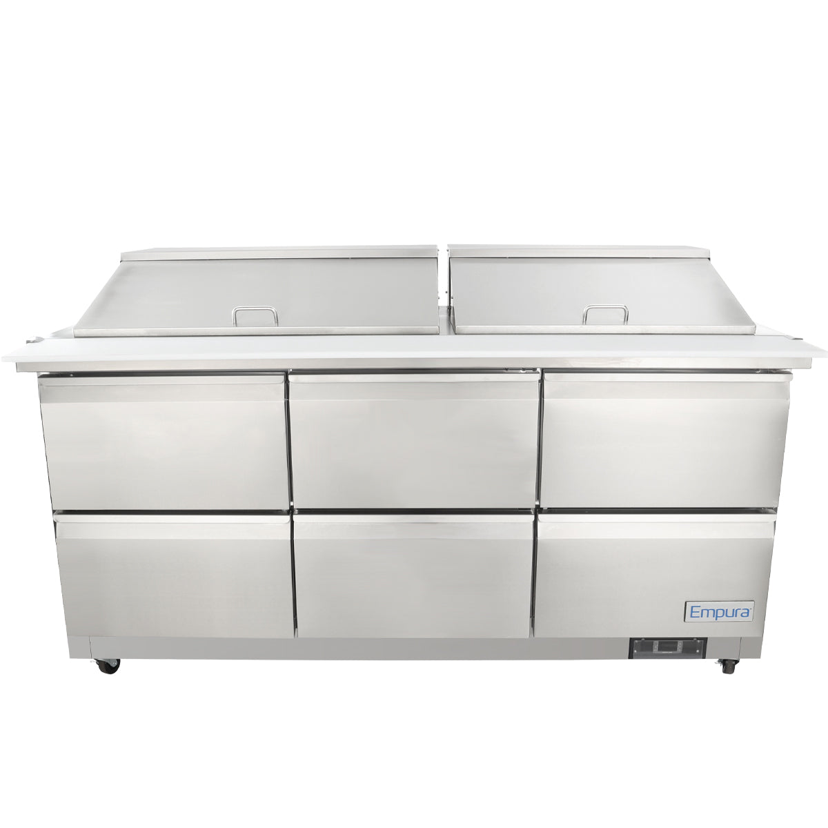 Empura Refrigeration E-KSP72M-D6 Refrigerated Sandwich/Salad Mega Top Prep Table With Drawers