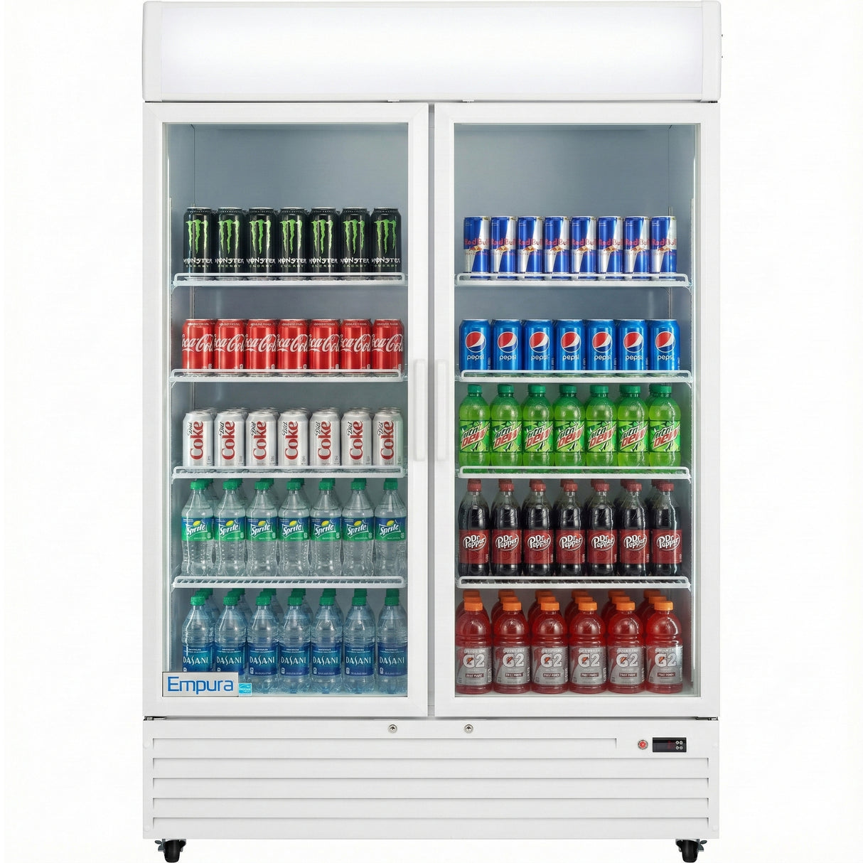 Empura Refrigeration EGM-50W Refrigerated Merchandiser 52.36"W X 32.28"D X 79.65"H 48 Cu. Ft. Capacity