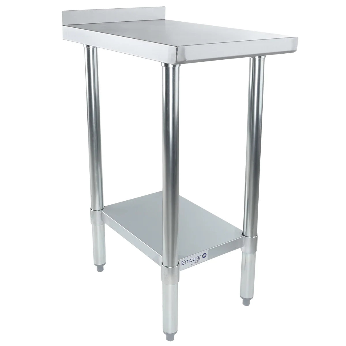 Empura Stainless FT1524E Filler Table 15"W X 24"D X 34.75"H 18 Gauge 430 Stainless Steel