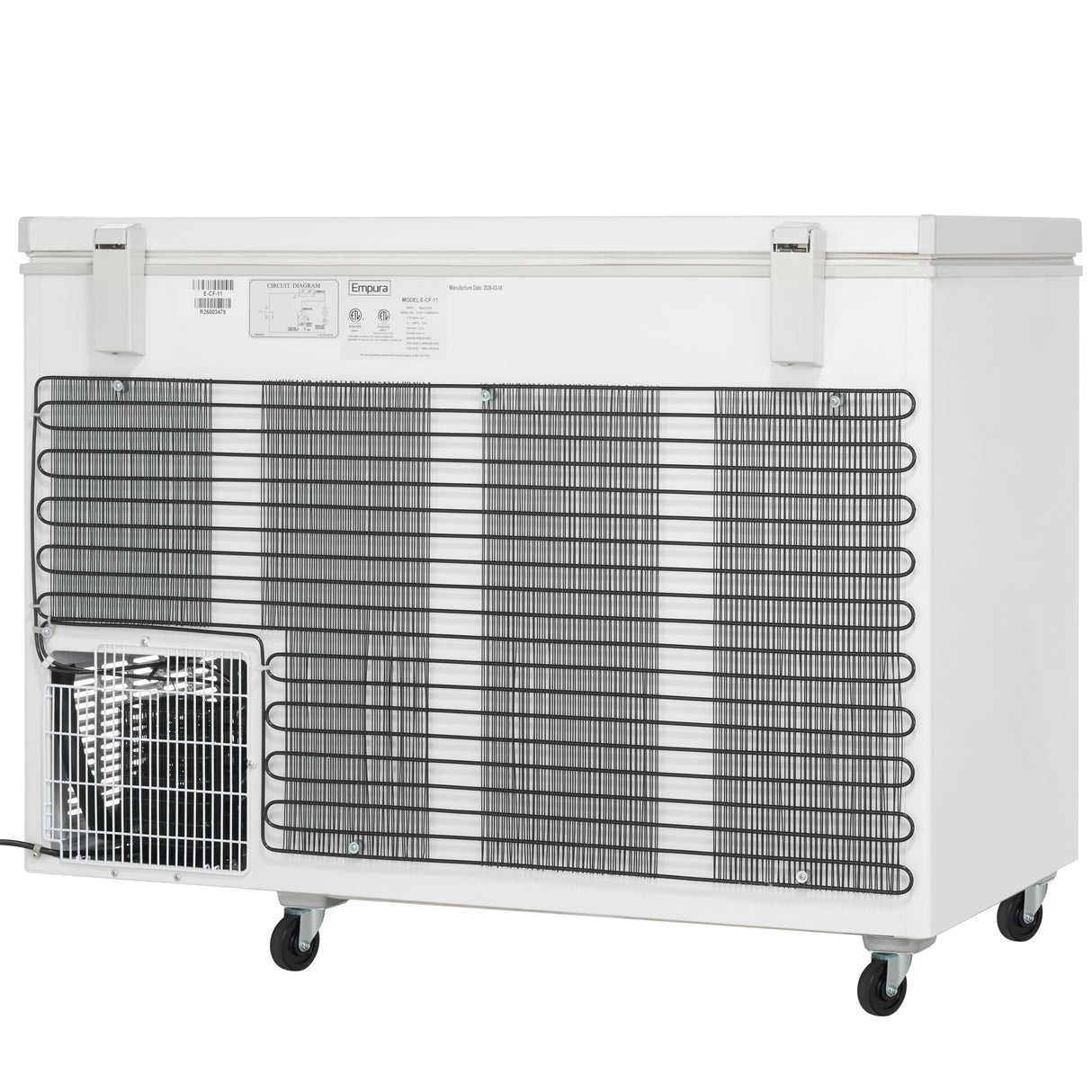 Empura Refrigeration E-CF-11 Solid Lid Chest Freezer 47.05"W X 28.94"D X 33.27"H 11 Cu. Ft. Capacity