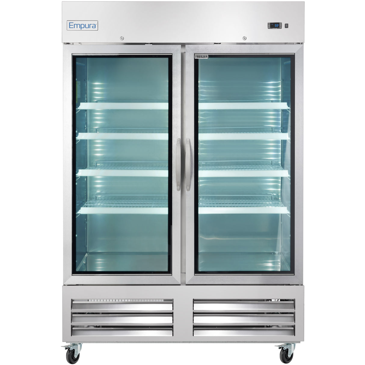 Empura Refrigeration E-KB54FG Reach-In Freezer 53.9"W X 31.9"D X 82.3"H 43.9 Cu. Ft. Capacity