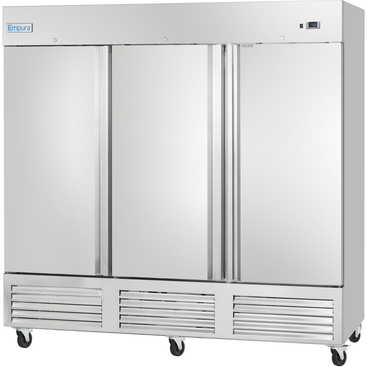 Empura Refrigeration E-KB81F Reach-In Freezer 81"W X 32.7"D X 82.3"H 66 Cu. Ft. Capacity