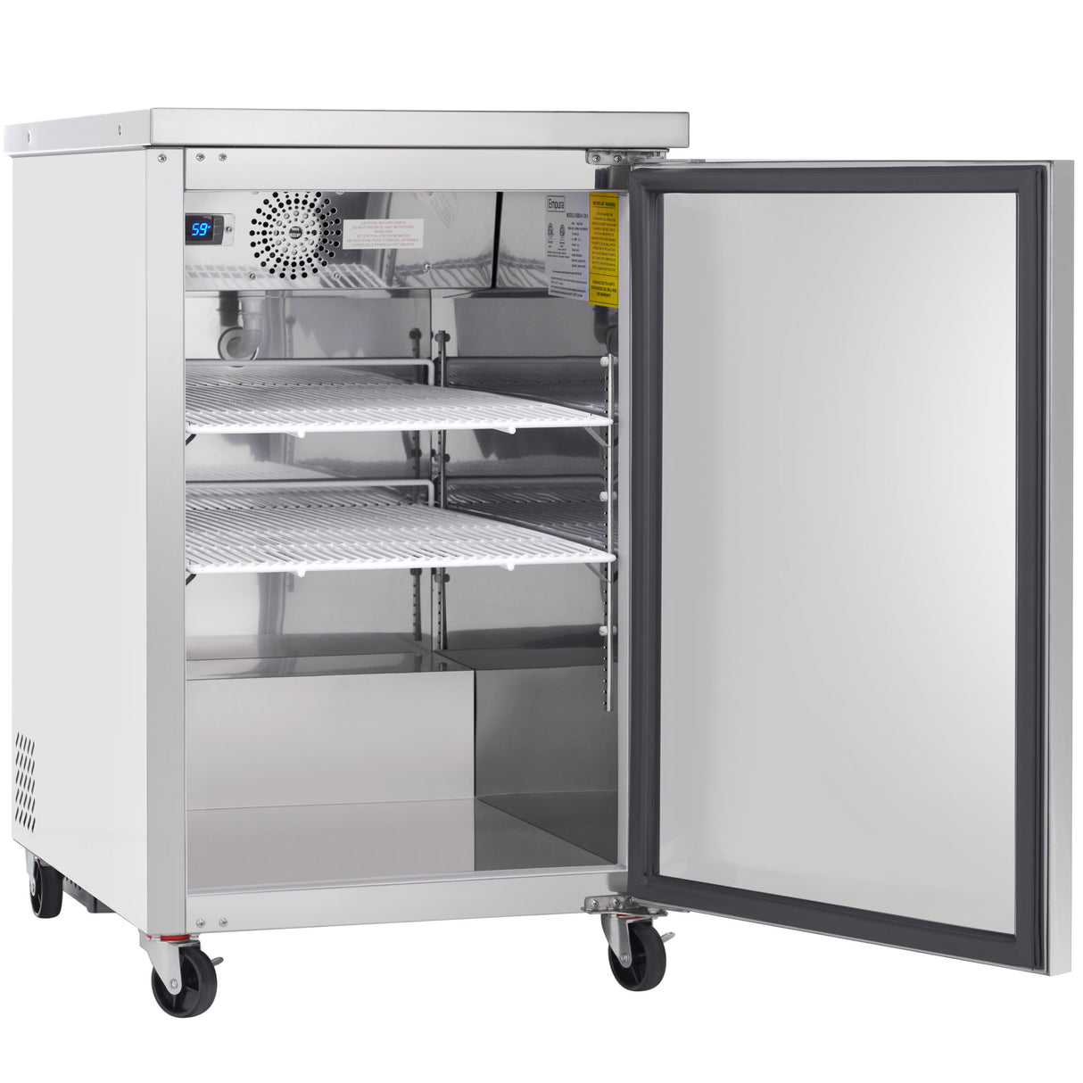 Empura Refrigeration E-KBB24-1-29-S Back Bar Cooler 1 Swing Solid Door 24.1"W X 31.89"D X 38.7"H
