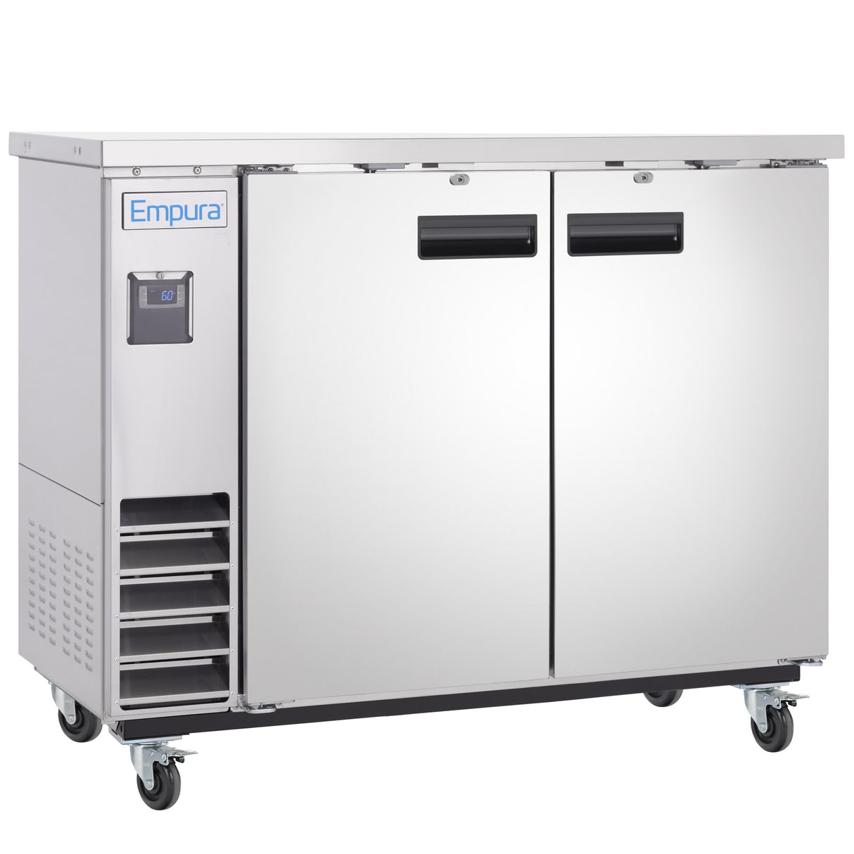 Empura Refrigeration E-KBB48-2-24-S Back Bar Cooler 2 Swing Solid Doors 49"W X 24 7/16"D X 41 3/4"H