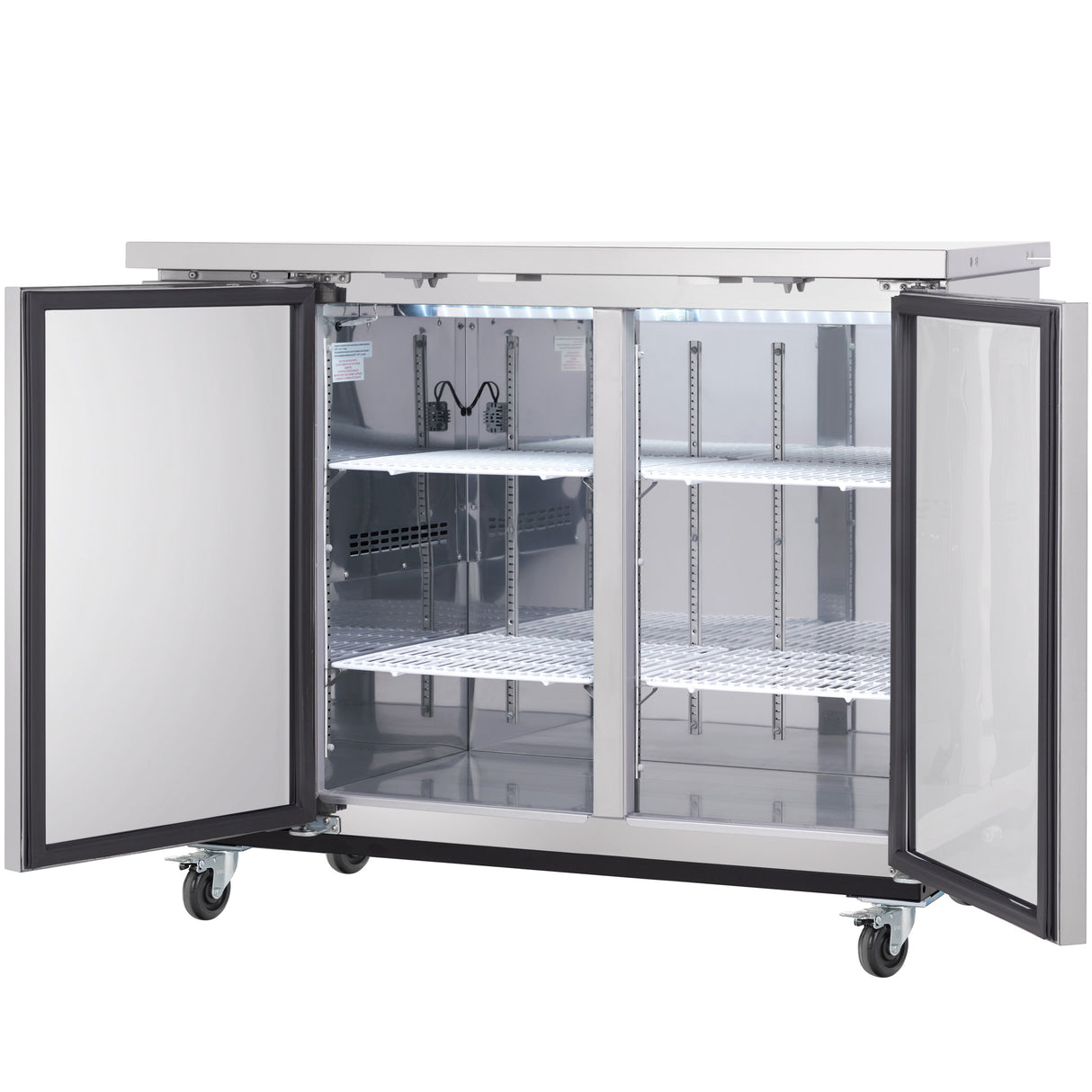Empura Refrigeration E-KBB48-2-24-S Back Bar Cooler 2 Swing Solid Doors 49"W X 24 7/16"D X 41 3/4"H