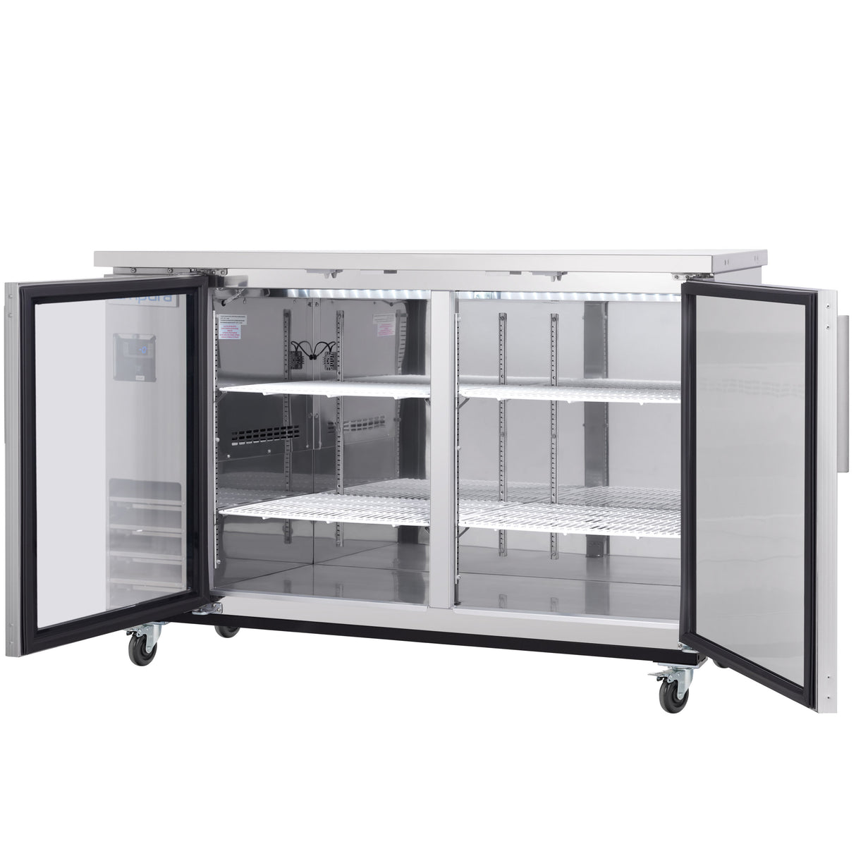 Empura Refrigeration E-KBB60-2G-24-S Back Bar Cooler 61.1"W X 24.4"D X 41.7"H 16.6 Cu. Ft. Capacity