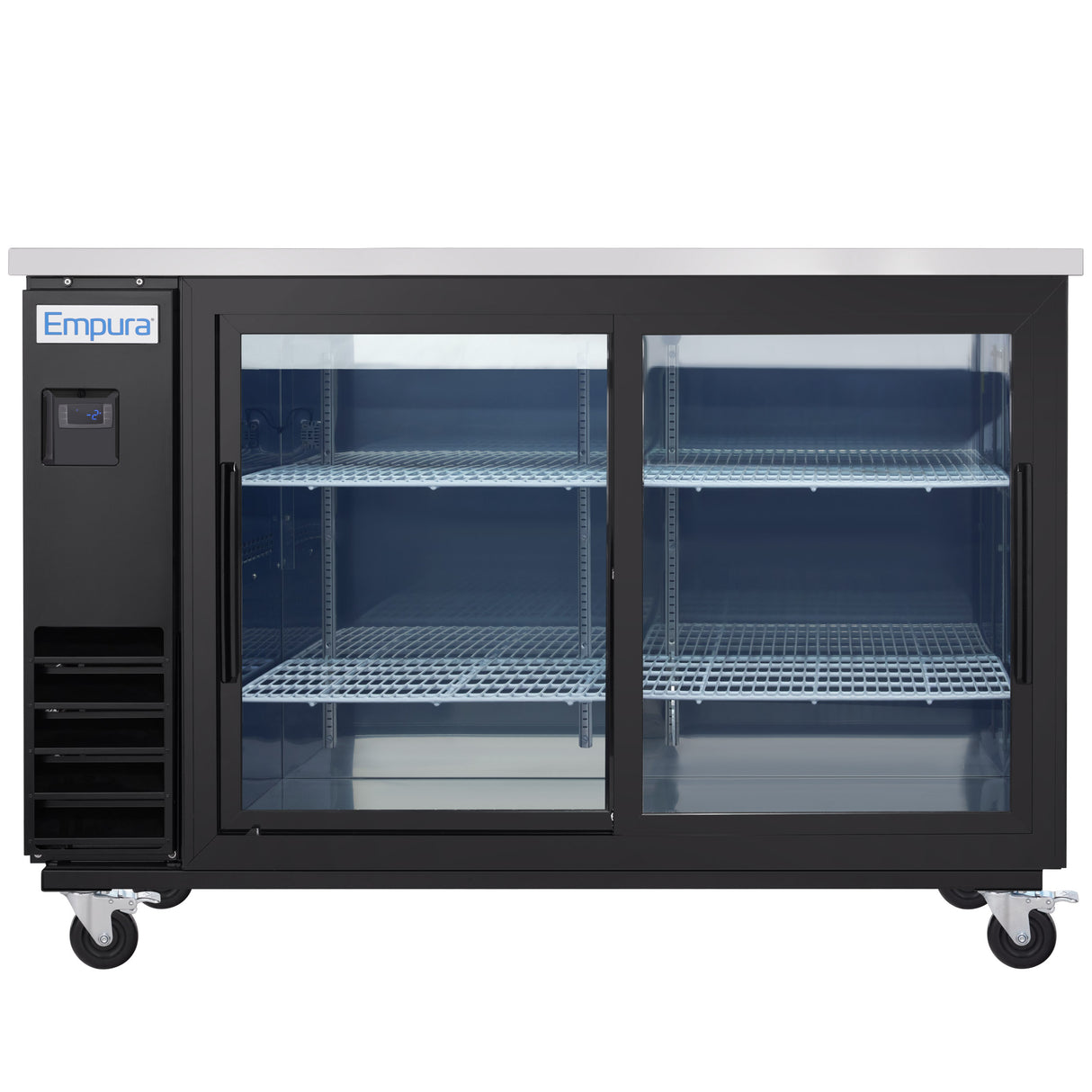 Empura Refrigeration E-KBB60-2G-24SD Back Bar Cooler 61.1"W X 24.4"D X 41.7"H 16.6 Cu. Ft. Capacity