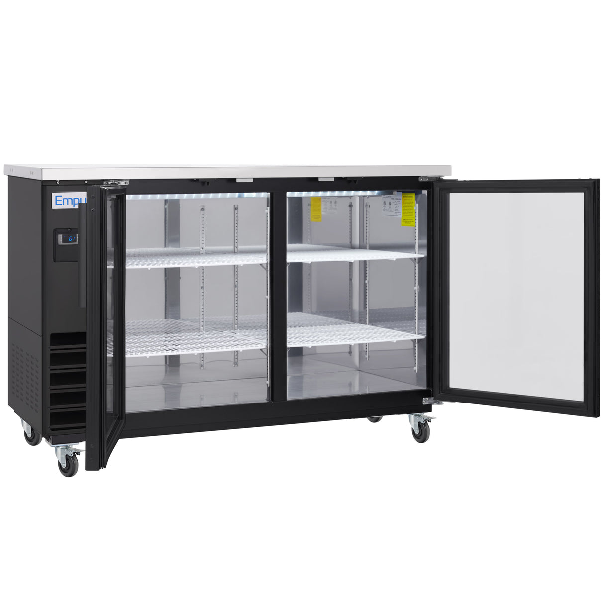 Empura Refrigeration E-KBB60-2G-24 Back Bar Cooler 61.1"W X 24.4"D X 41.7"H 16.6 Cu. Ft. Capacity