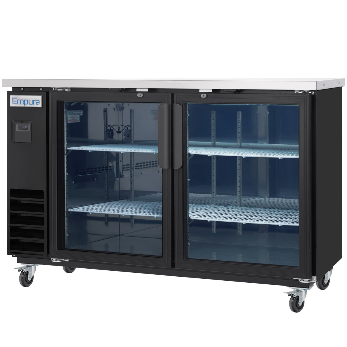 Empura Refrigeration E-KBB60-2G-24 Back Bar Cooler 61.1"W X 24.4"D X 41.7"H 16.6 Cu. Ft. Capacity