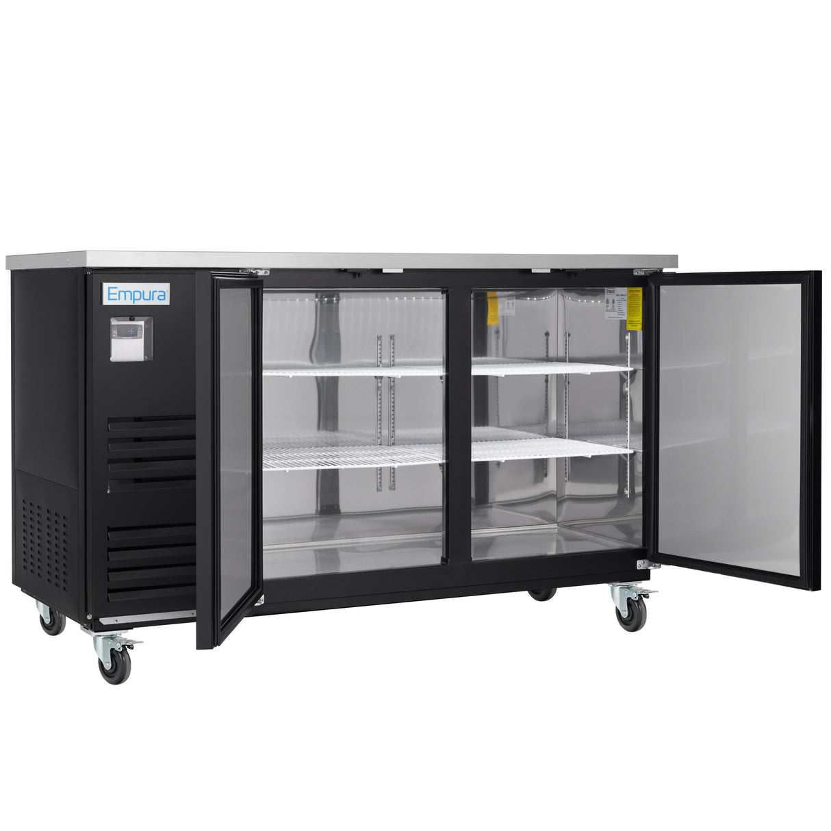 Empura Refrigeration E-KBB70-2-27 Back Bar Cooler 2 Swing Solid Doors 69"W X 27 5/8"D X 42 1/2"H