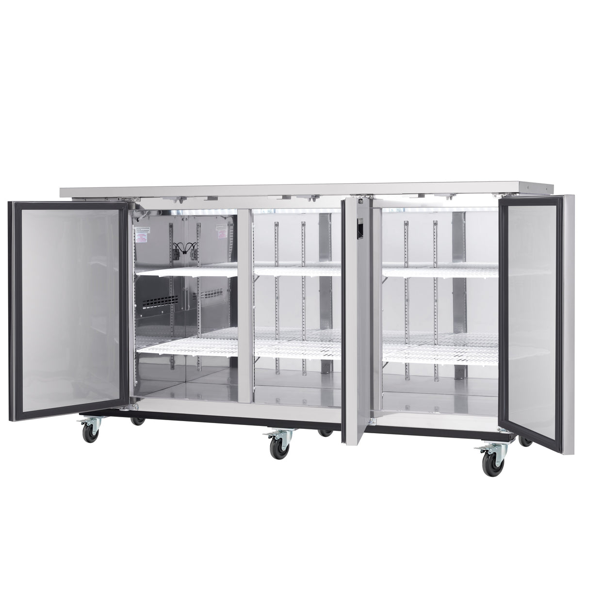 Empura Refrigeration E-KBB70-3-24-S Back Bar Cooler 3 Swing Solid Doors 73"W X 24 7/16"D X 41 3/4"H