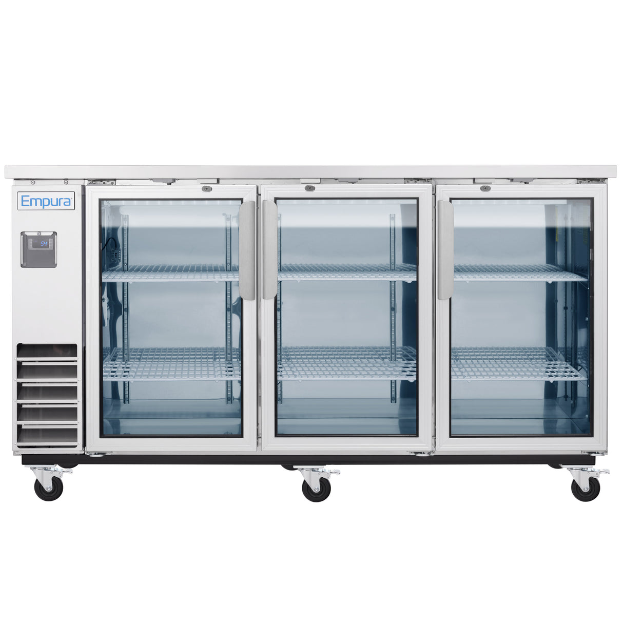 Empura Refrigeration E-KBB72-3G-24-S Back Bar Cooler 73.1"W X 24.4"D X 41.7"H 20.8 Cu. Ft. Capacity