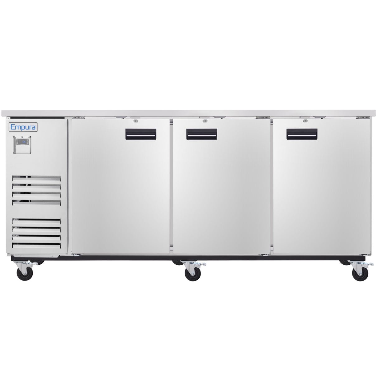 Empura Refrigeration E-KBB90-3-27-S Back Bar Cooler 3 Swing Solid Doors 90"W X 27 5/8"D X 42 1/2"H