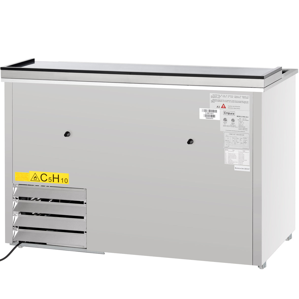 Empura Refrigeration E-KBC-50-S Bottle Cooler 49.4"W X 27"D X 35"H 13.7 Cu. Ft. Capacity