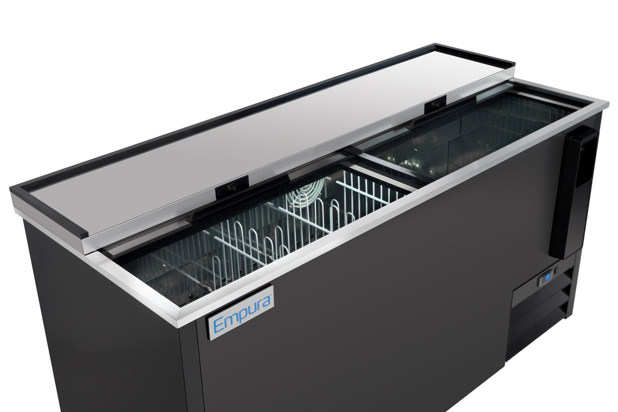 Empura Refrigeration E-KBC-65 Bottle Cooler 64.3"W X 27"D X 35"H 19 Cu. Ft. Capacity