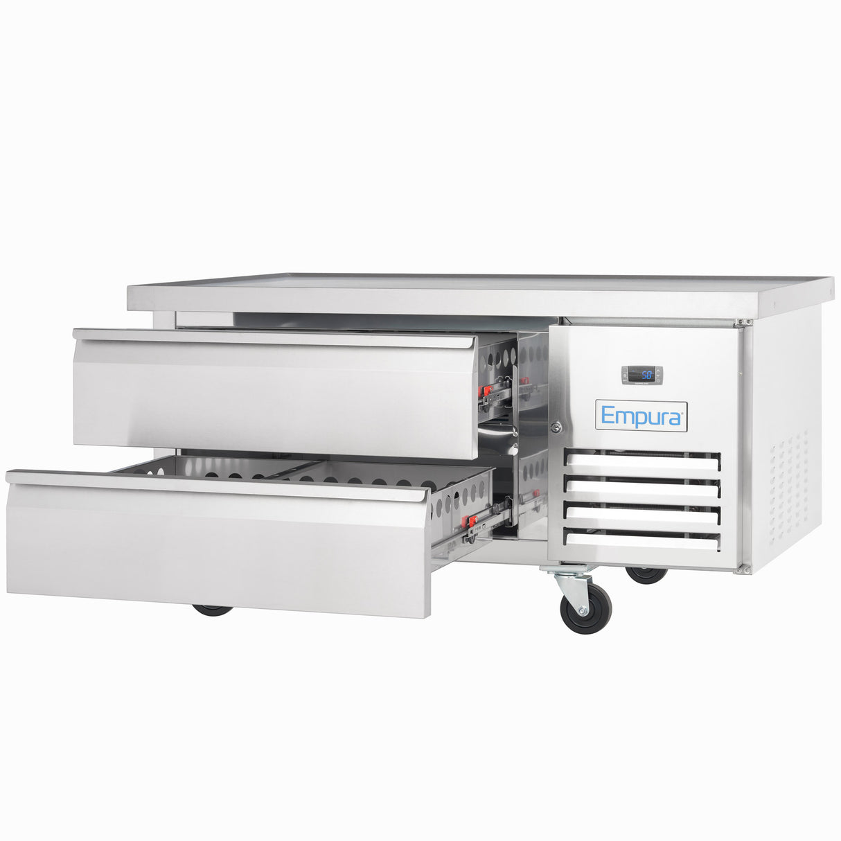 Empura Refrigeration E-KCBRC48 Refrigerated Equipment Stand 50"W X 31.9"D X 26.8"H 6.1 Cu. Ft. Capacity