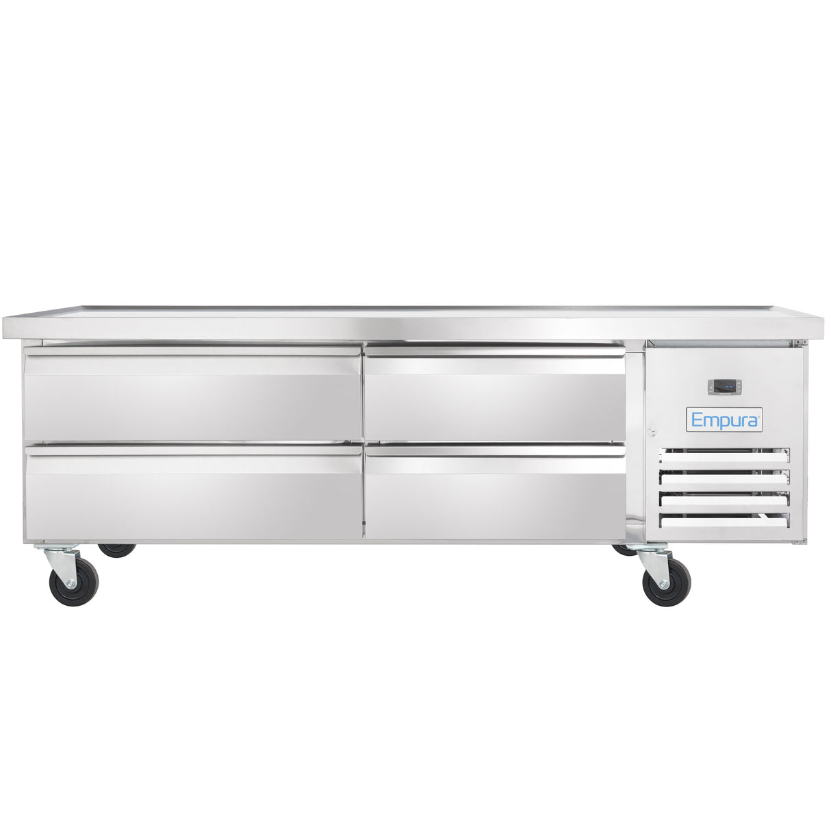 Empura Refrigeration E-KCBRC72 Refrigerated Equipment Stand 74"W X 31.9"D X 26.8"H 11.4 Cu. Ft. Capacity