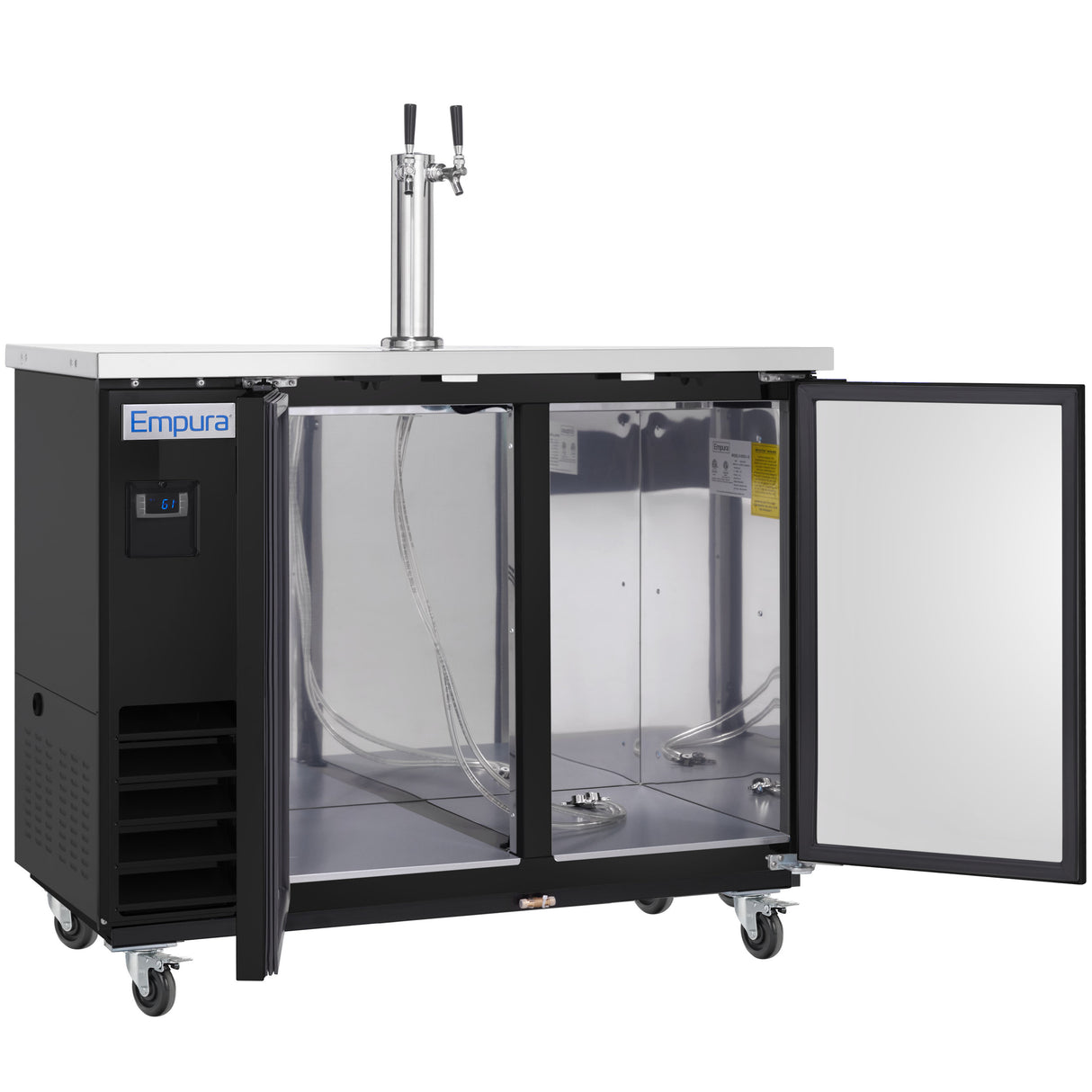 Empura Refrigeration E-KDD2-1 Direct Draw Beer Dispenser 49.1"W X 24.41"D X 41.9"H 12.5 Cu. Ft. Capacity