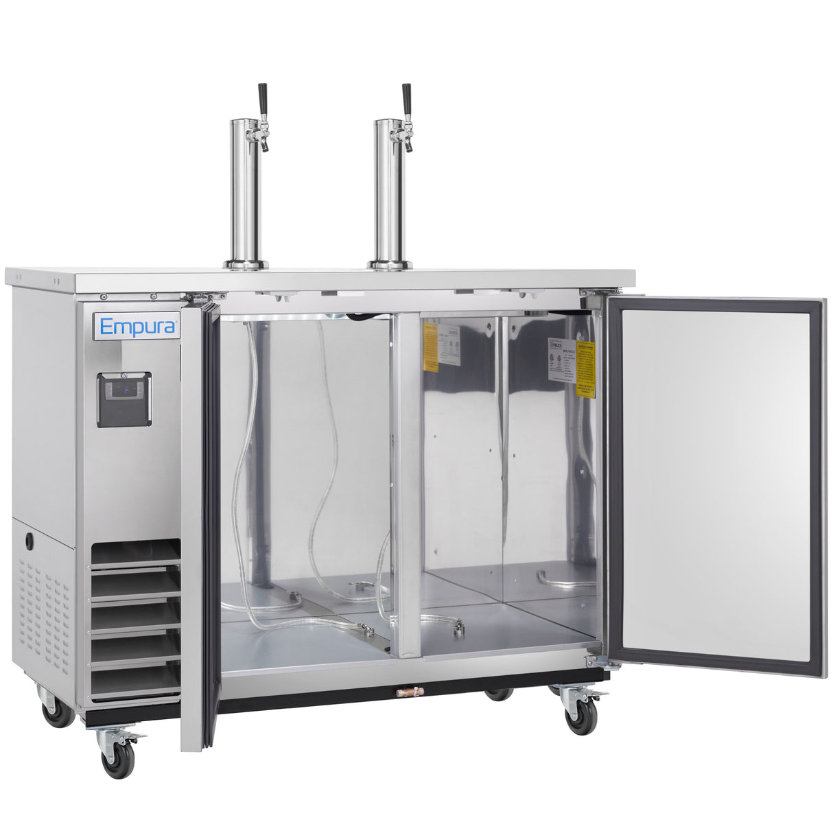 Empura Refrigeration E-KDD2-2-S Direct Draw Beer Dispenser 49.1"W X 24.41"D X 41.9"H 12.5 Cu. Ft. Capacity