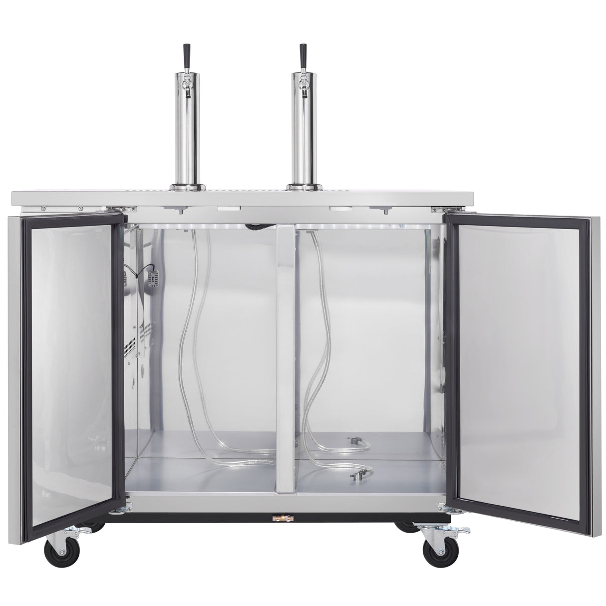 Empura Refrigeration E-KDD2-2-S Direct Draw Beer Dispenser 49.1"W X 24.41"D X 41.9"H 12.5 Cu. Ft. Capacity