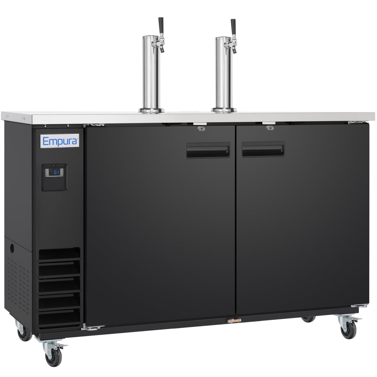 Empura Refrigeration E-KDD3-2 Direct Draw Beer Dispenser 61.1"W X 24.41"D X 41.9"H 16.6 Cu. Ft. Capacity