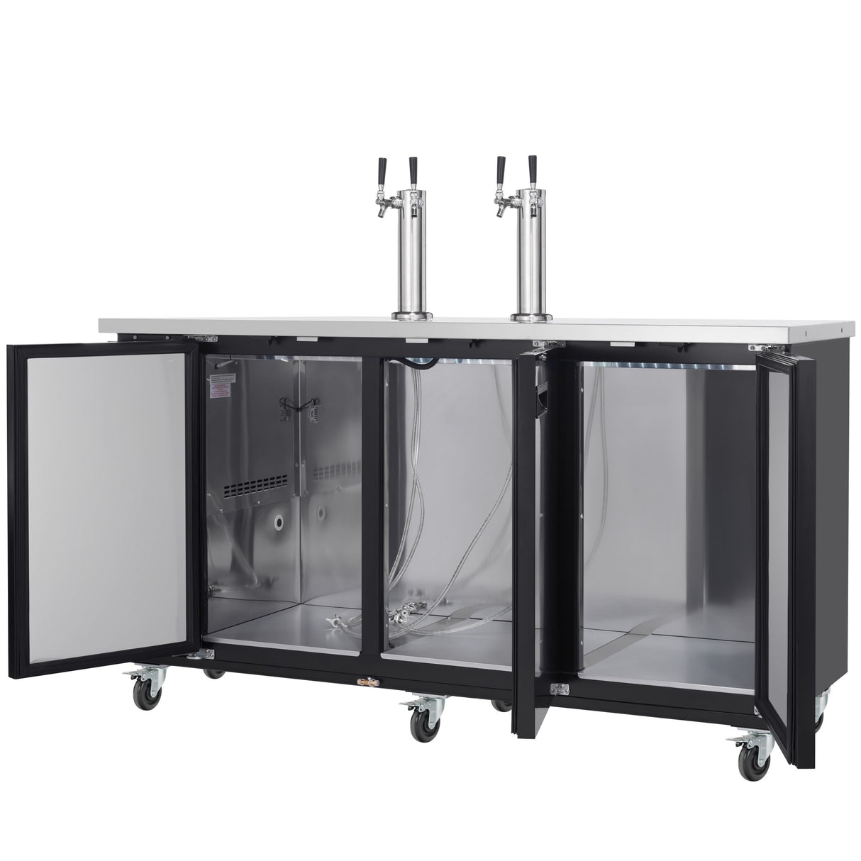 Empura Refrigeration E-KDD4-2 Direct Draw Beer Dispenser 73.1"W X 24.41"D X 41.9"H 20.8 Cu. Ft. Capacity