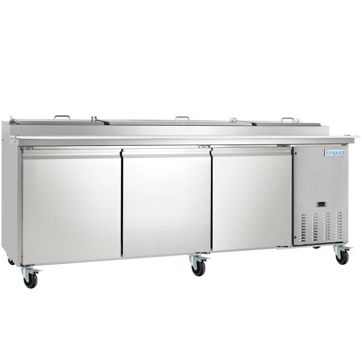 Empura Refrigeration E-KPP93 Pizza Prep Table 94.2"W X 32.3"D X 41.3"H 22 Cu. Ft. Capacity