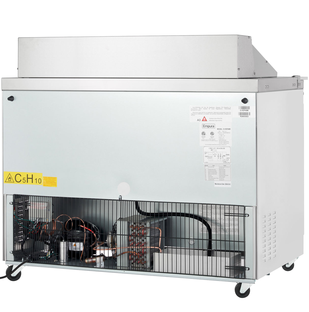 Empura Refrigeration E-KSP48M Refrigerated Sandwich/Salad Mega Top Prep Table 48.2"W X 34.5"D X 43.2"H
