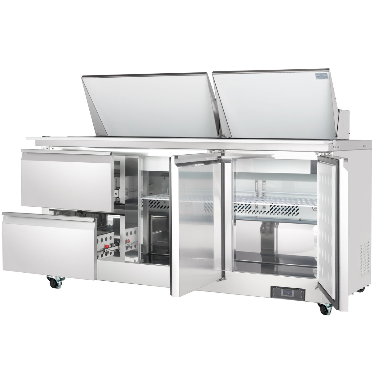 Empura Refrigeration E-KSP72M-D2 Refrigerated Sandwich/Salad Mega Top Prep Table With Drawers