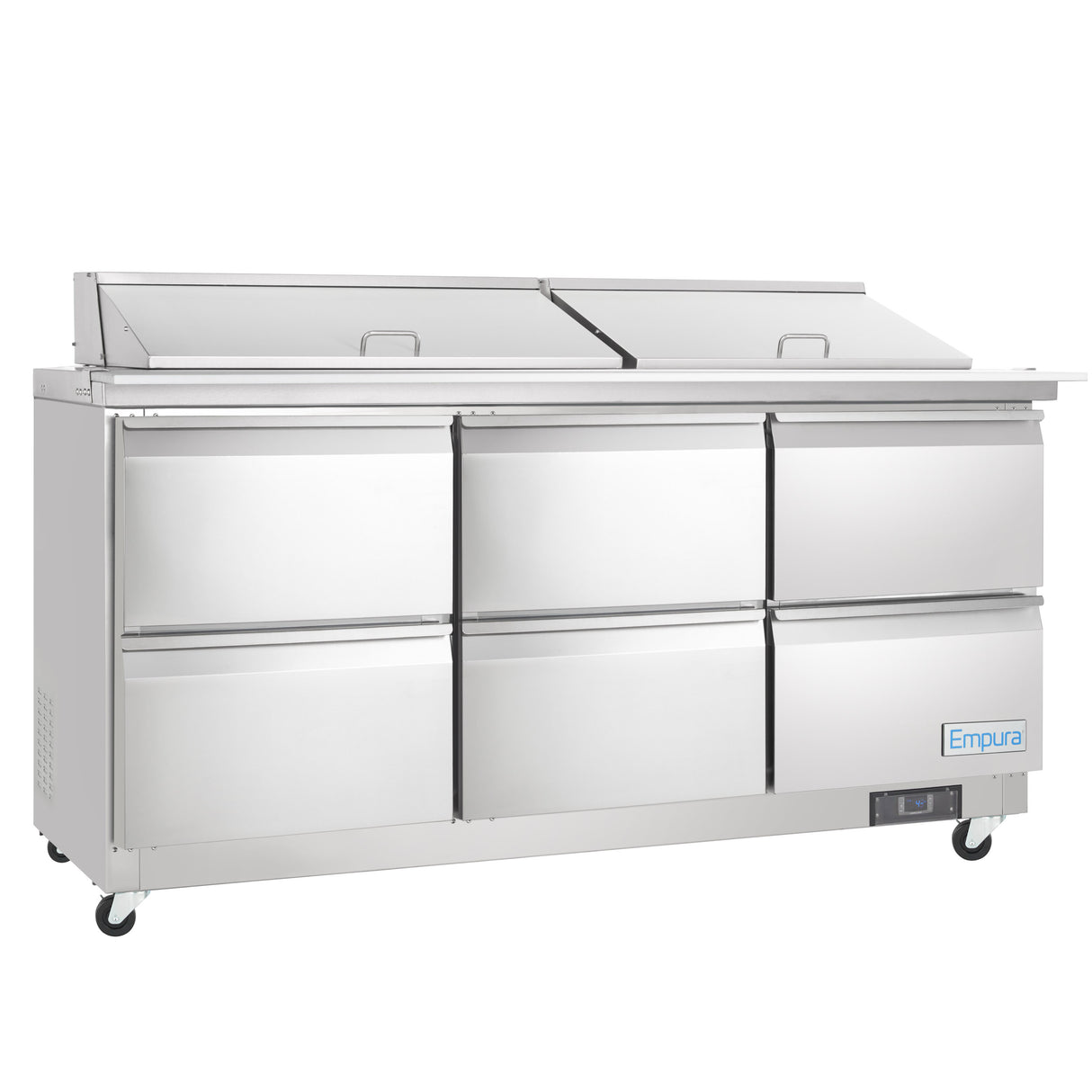 Empura Refrigeration E-KSP72M-D6 Refrigerated Sandwich/Salad Mega Top Prep Table With Drawers