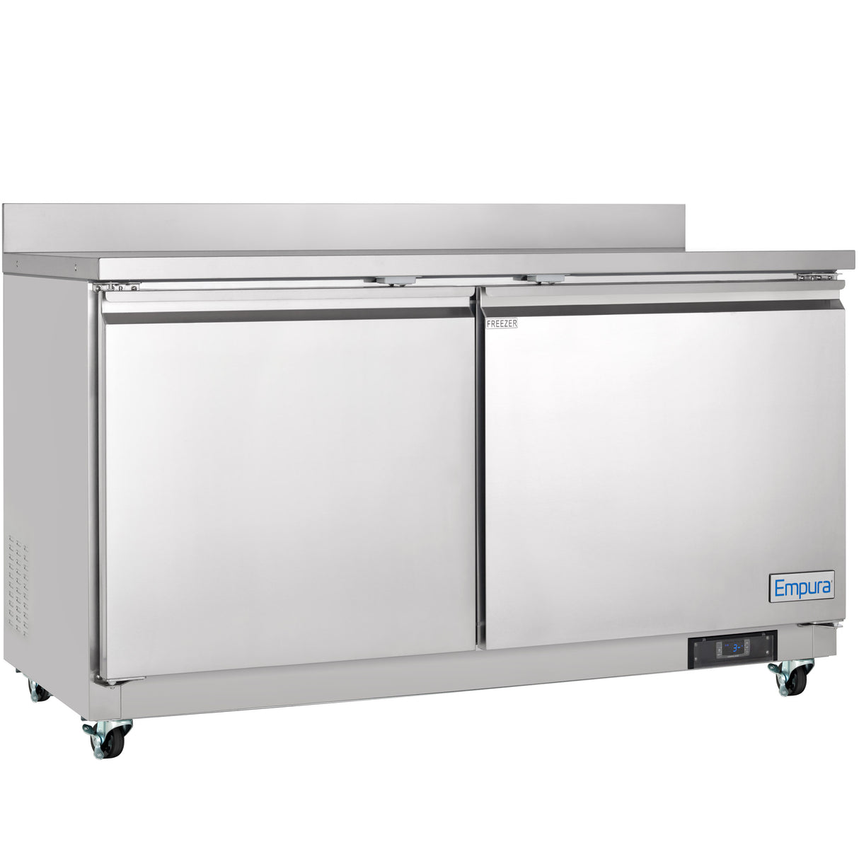 Empura Refrigeration E-KUC60FW Undercounter Reach-In Freezer Work Top 2 Swing Door Solid Doors
