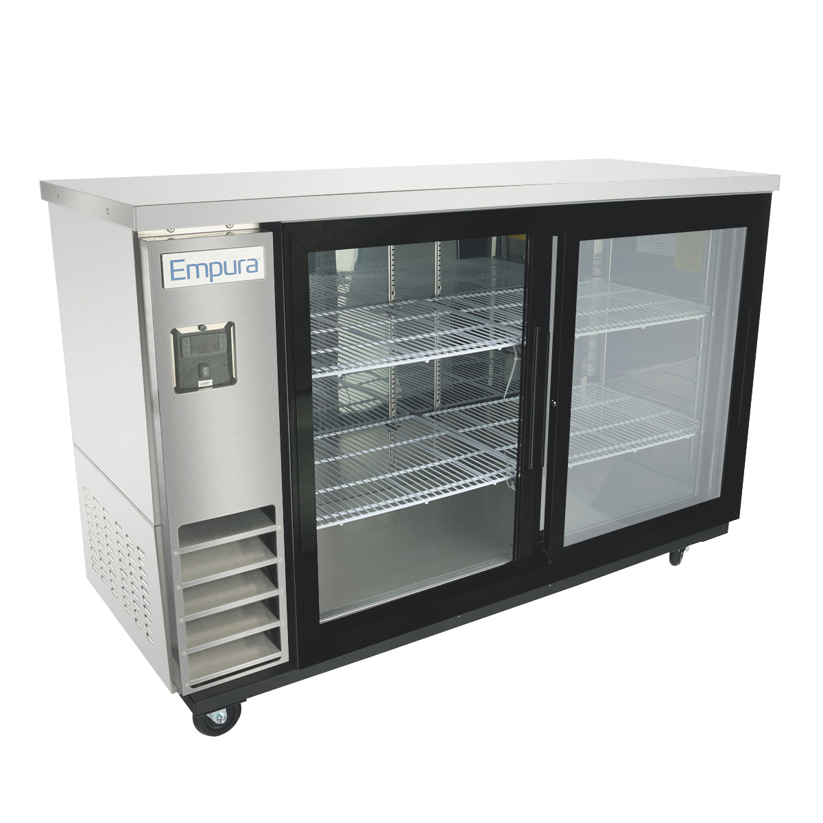 Empura Refrigeration E-KBB60-2G-24SD-S Back Bar Cooler 61.1"W X 24.4"D X 41.7"H 16.6 Cu. Ft. Capacity