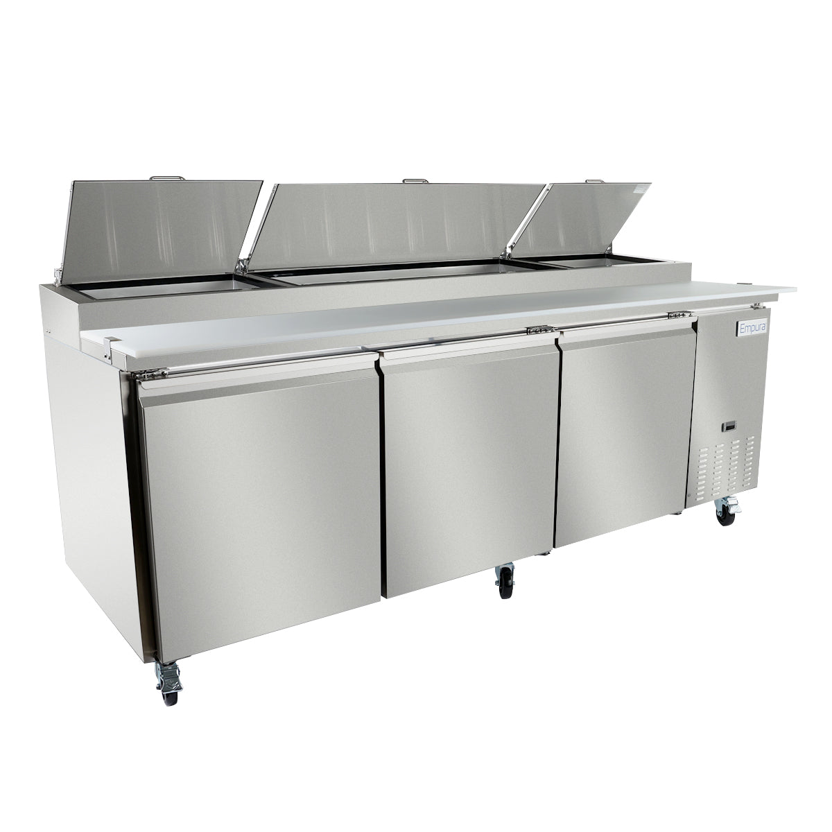 Empura Refrigeration E-KPP93 Pizza Prep Table 94.2"W X 32.3"D X 41.3"H 22 Cu. Ft. Capacity