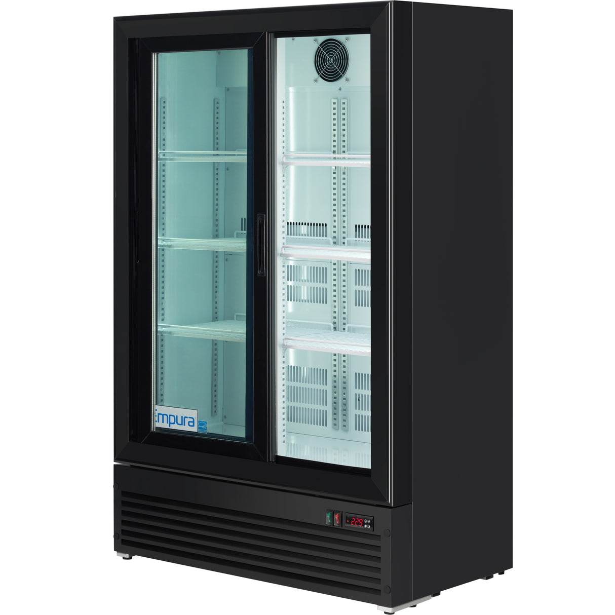 Empura Refrigeration SS-P300WA-B Refrigerator Merchandiser 35.4"W X 19.45"D X 55.62"H 10 Cu. Ft Capacity