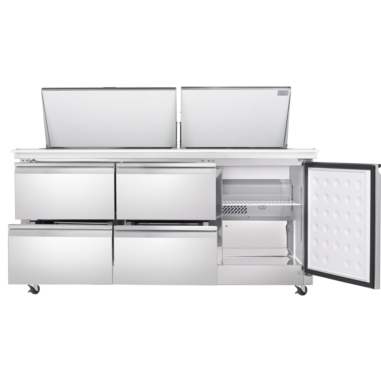 Empura Refrigeration E-KSP72M-D4 Refrigerated Sandwich/Salad Mega Top Prep Table With Drawers