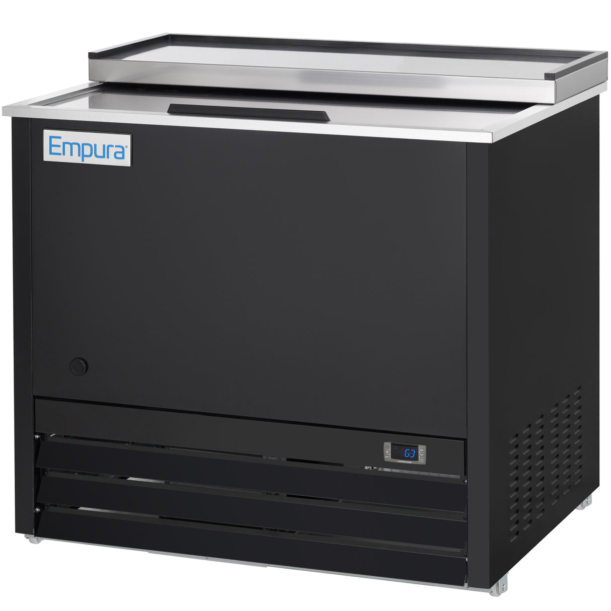 Empura Refrigeration E-KBGF36 Glass Froster 36 13/16"W X 27 1/16"D X 34 7/8"H 2 Shelves And Bottom Rack Standard