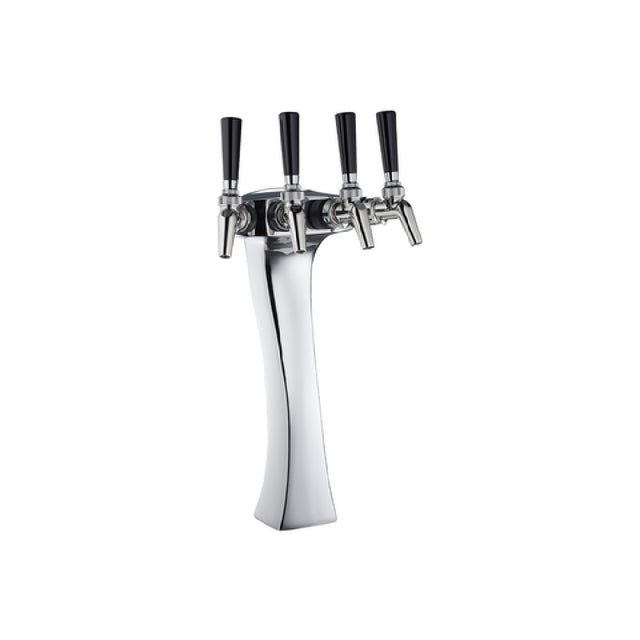 Perlick 69526W-4P-R Panther Style Wine Dispensing Kit -(4) Faucets Chrome (304 Stainless Steel Dispensing Heads & Faucets Drainer 304 Stainless Steel Keg Couplers Air Distributors 304 Stainless Steel Wine Line Connectors Air Hose Air Distributor