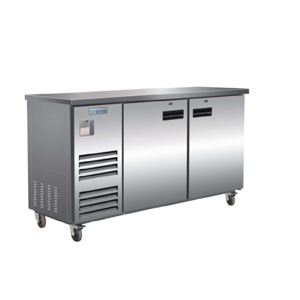Empura E-KBB70-2-27-S - Back Bar Cooler, 2 Swing Solid Doors, 69"W X 27 5/8"D X 42 1/2"H