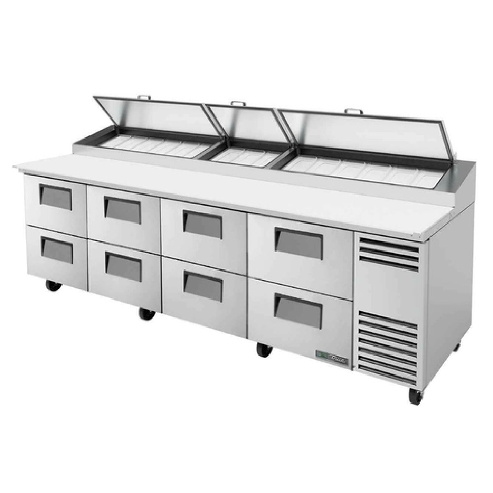 True Mfg. - General Foodservice TPP-AT-119D-8-HC - Pizza Prep, 33 - 41°F Pan Rail
