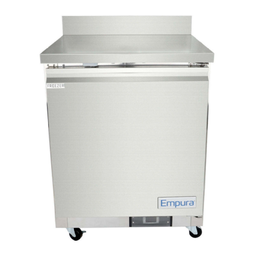 Empura E-KUC27FW - Undercounter Reach-In Freezer, Work Top, 1 Swing Door Solid Door
