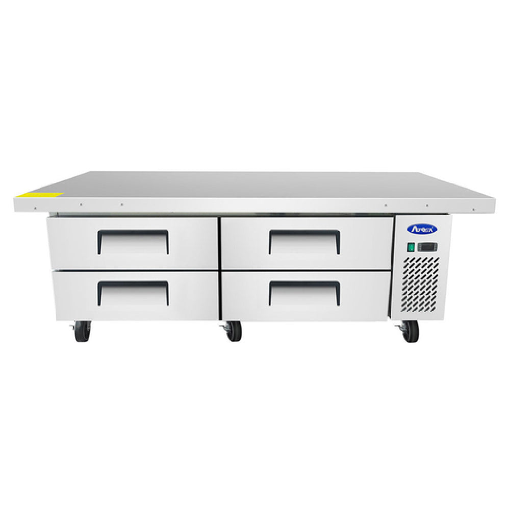 Atosa USA, Inc. MGF8454GR - Atosa Chef Base With Extended Top, Two-section, 76"W X 33"D X 26-3/5"H