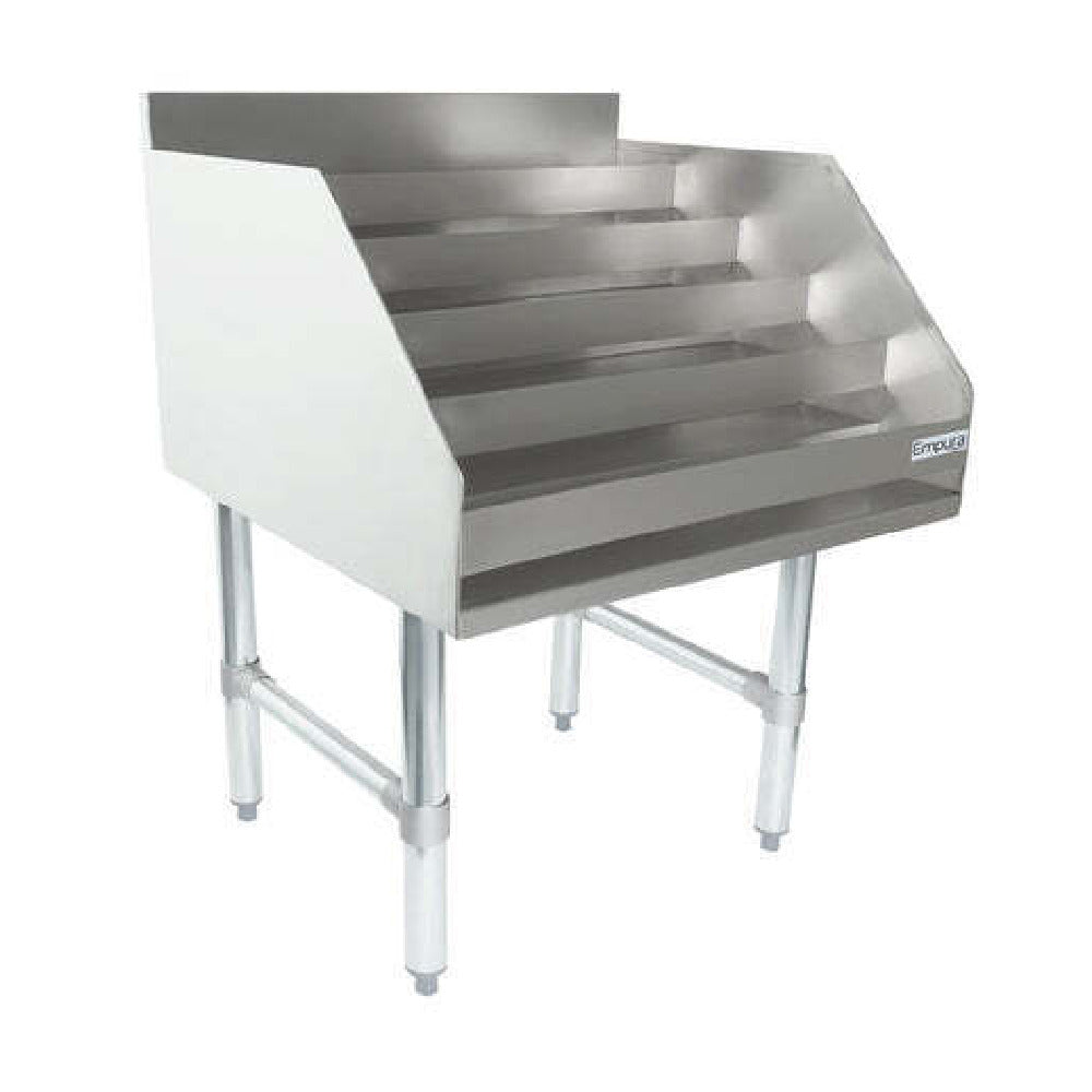 Empura ELS2423 - Underbar Liquor Display Stand, 24"W X 23"D X 33"H, 18 Gauge 304 Ss Bottom/back/sides/hat Channel And Steps