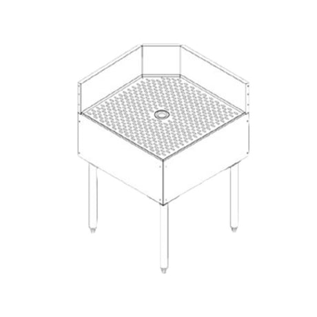 Perlick TSF90TC TSF Series Underbar Corner Angle Filler Inside Full Corner 90° Angle