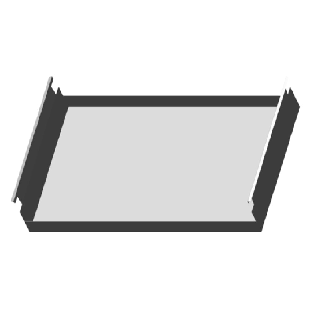 Simple rectangular metal tray with raised edges for Hoshizaki 15-pan mega prep guard