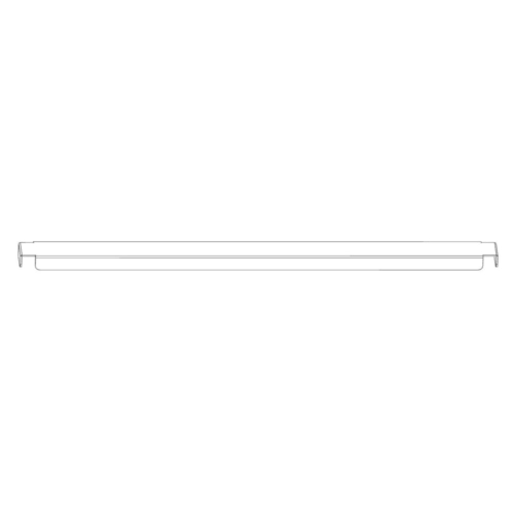 Simple horizontal fluorescent tube light fixture with mounting brackets for Hoshizaki drawer assembly