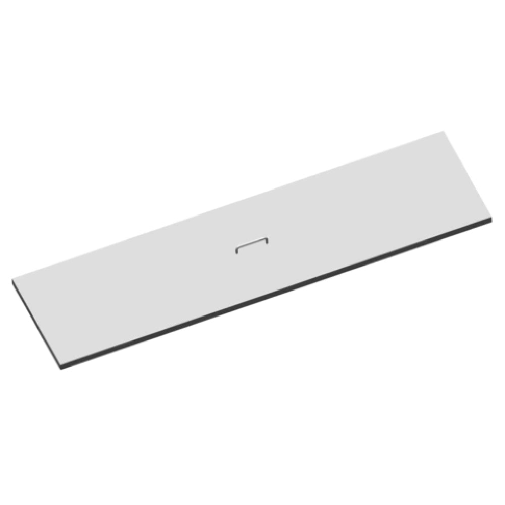 White rectangular stainless steel lift-off cover with center notch for Hoshizaki HS-5106