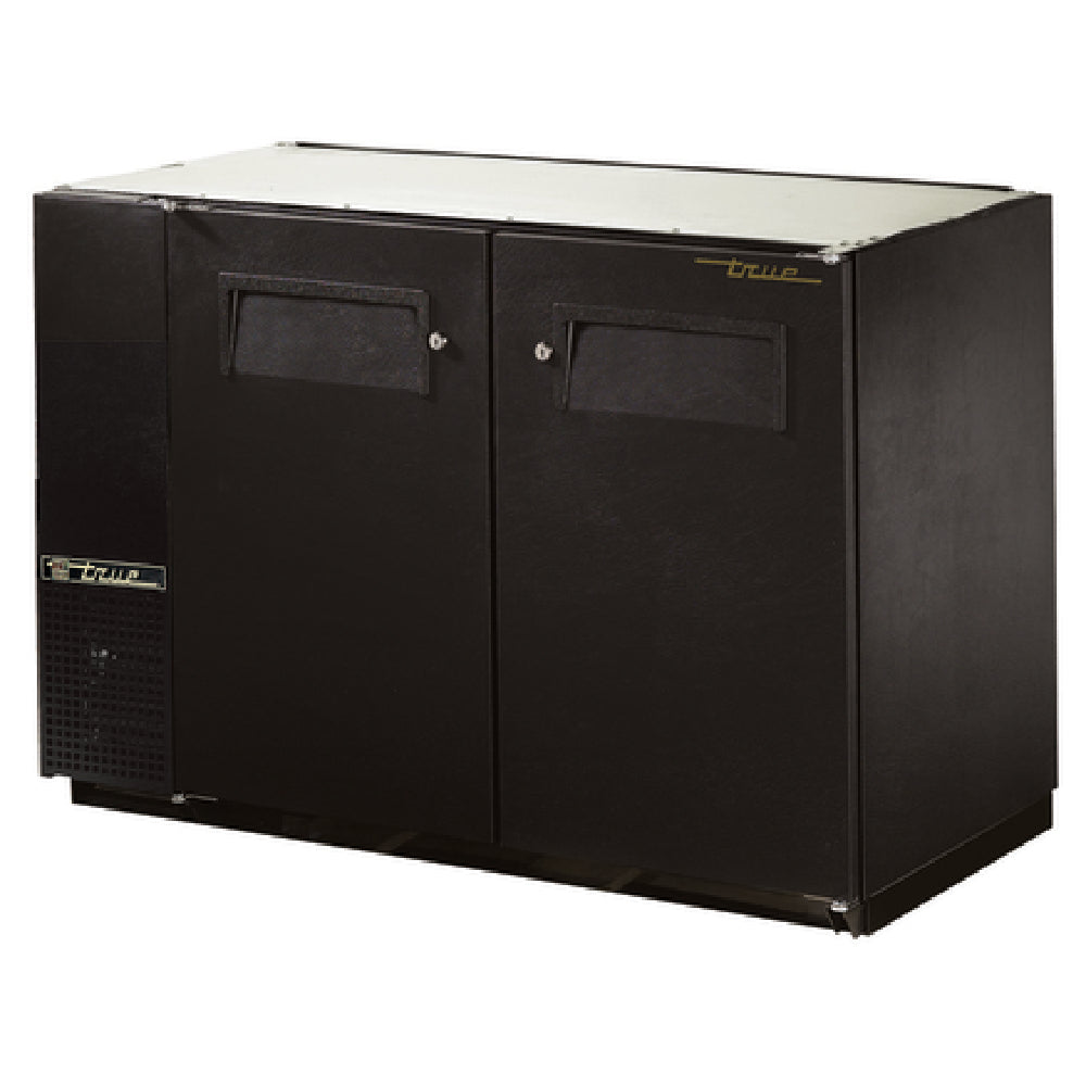 Black True Refrigeration TBB-24GAL-48-HC commercial back bar refrigerator with two doors