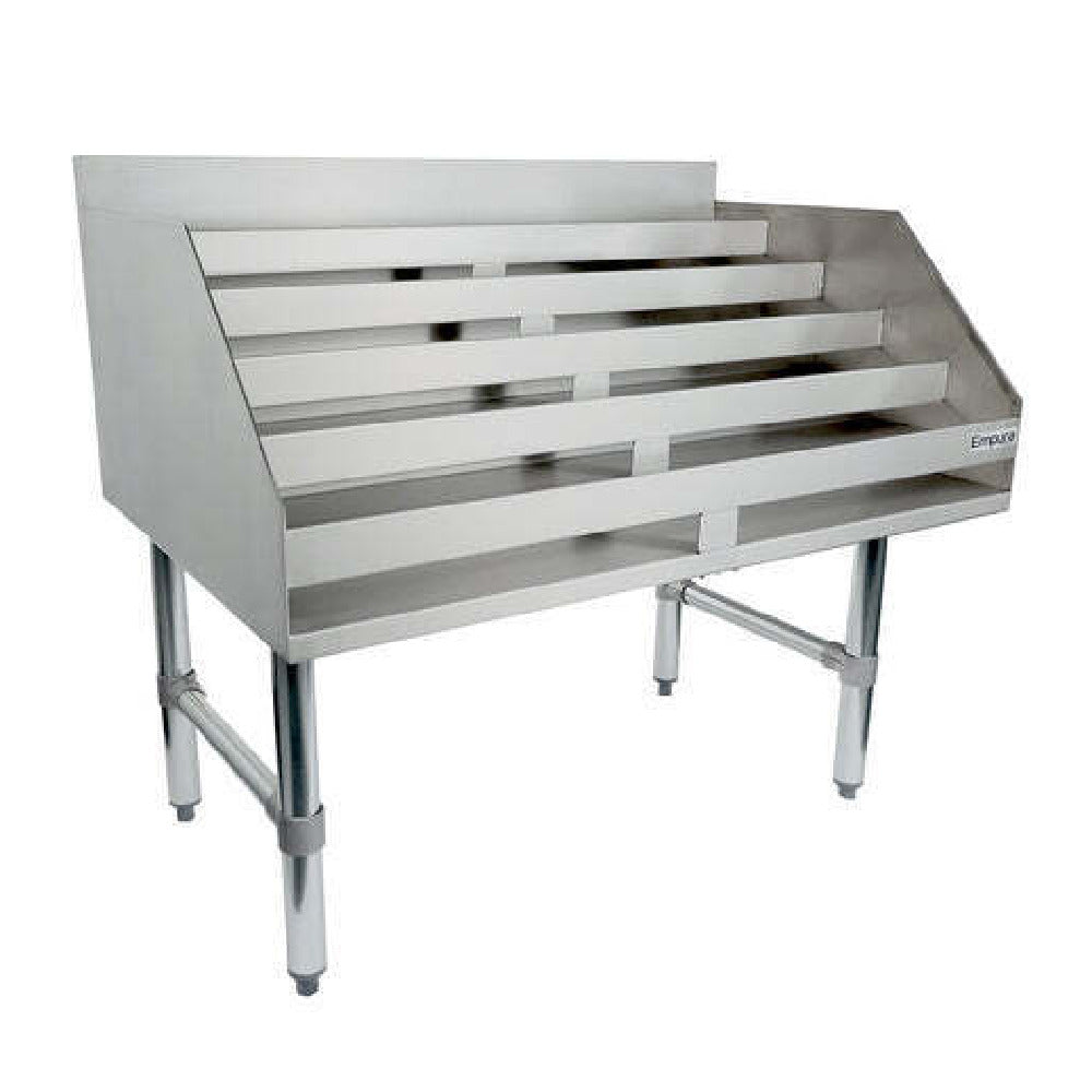 Empura ELS3623 - Underbar Liquor Display Stand, 36"W X 23"D X 33"H, 18 Gauge 304 Ss Bottom/back/sides/hat Channel And Steps